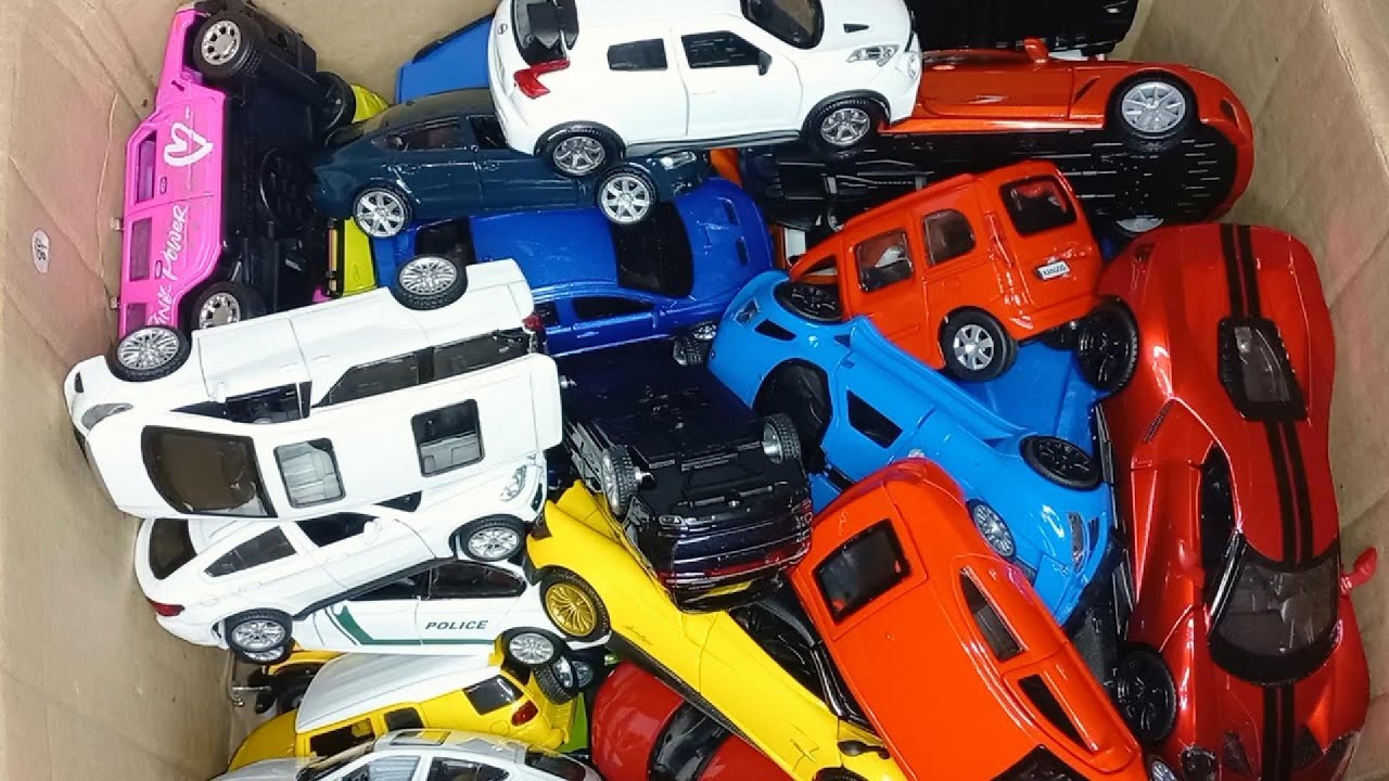 Box full of color cars YouTube