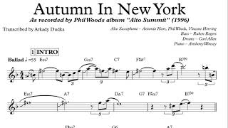 Autumn In New York (Alto Summit