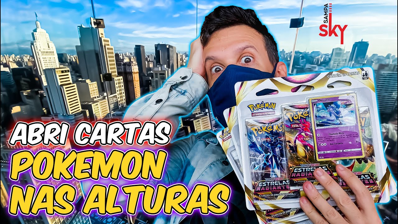 ABRINDO CARTAS POKEMON NAS ALTURAS! 150 METROS! SAMPA SKY | CAPITÃO HUNTER