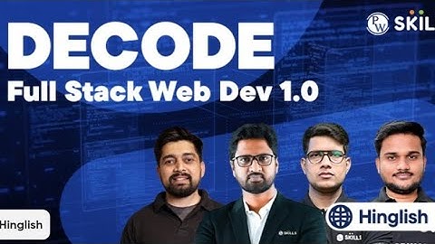 Decode Full Stack Web Dev 1.0 PW Skills Batche Discount Coupon Code 2024।Pw Coupon Code 2024।