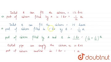 A cistern has two inlets A and B which can fill it in 12 hours and 15 hours respectively. An out...