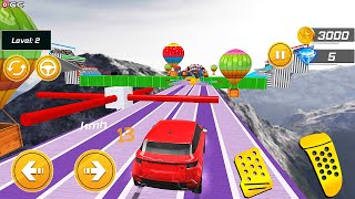 Prado Car Stunt Game 3D RED 4x4 JEEP / Mega Ramp Car Games 2021 / Android GamePlay screenshot 3