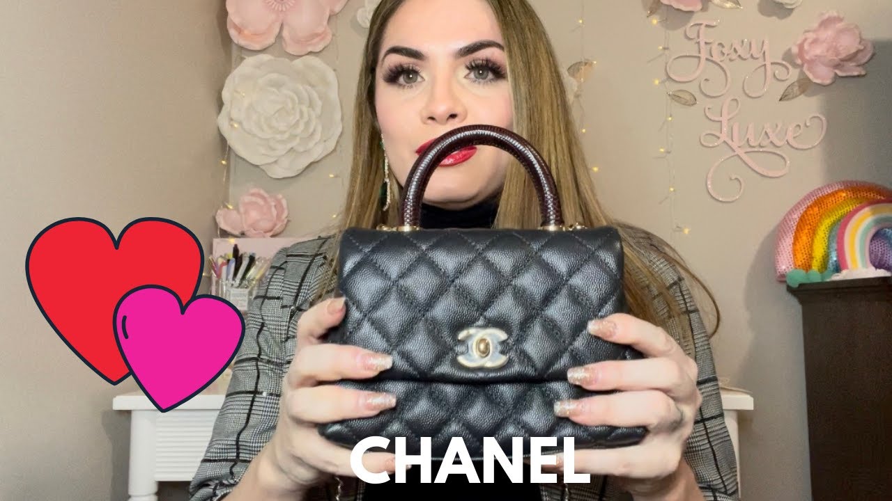 Chanel Extra Mini White Quilted Caviar Coco Handle TPM