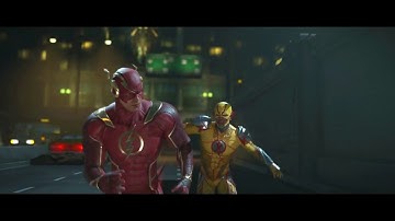 The Flash VS Reverse Flash chase scene in Injustice 2
