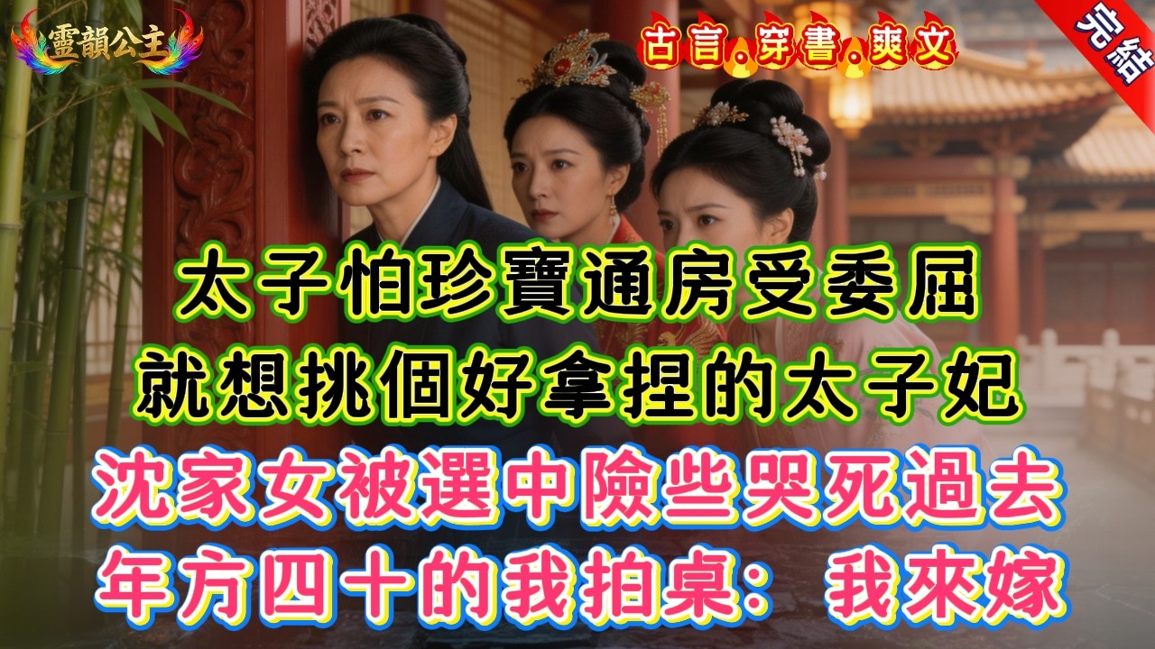 【古言.短篇】《太子妃她年芳四十》太子怕珍寶通房受委屈，就想挑個好拿捏的太子妃，沈家女被選中險些哭死過去，年方四十的我拍桌：我來嫁 #爽文