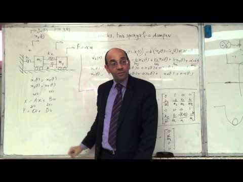 Example on Deriving the State Space Model for the Two Masses and Two Springs Model (II), 22/2/2016