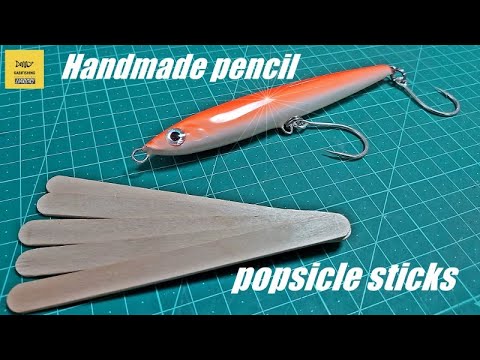 פנסיל עבודת יד ממקלות ארטיק..Handmade pencil from popsice sticks