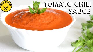 EASY TOMATO CHILLI SAUCE | TOMATO CHILLI SAUCE RECIPE | MOMO CHUTNEY | TOMATO CHILLI CHUTNEY by Tasty Flavour 4,616 views 2 years ago 2 minutes, 43 seconds