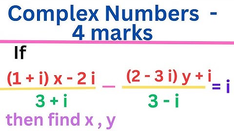 If (1+i)x - 2i / 3+i — (2-3i)y + i / 3-i = i then find x , y.    @EAG