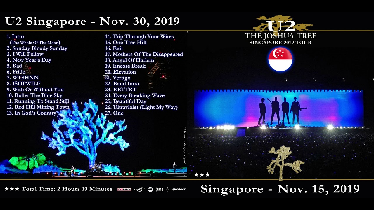 U2 - Joshua Tree Tour 2019 - Singapore (2019/11/30)