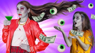 金持ちゾンビVS貧乏ゾンビ||ハロウィンの気まずい学校シチュエーション||123GO! SCHOOL