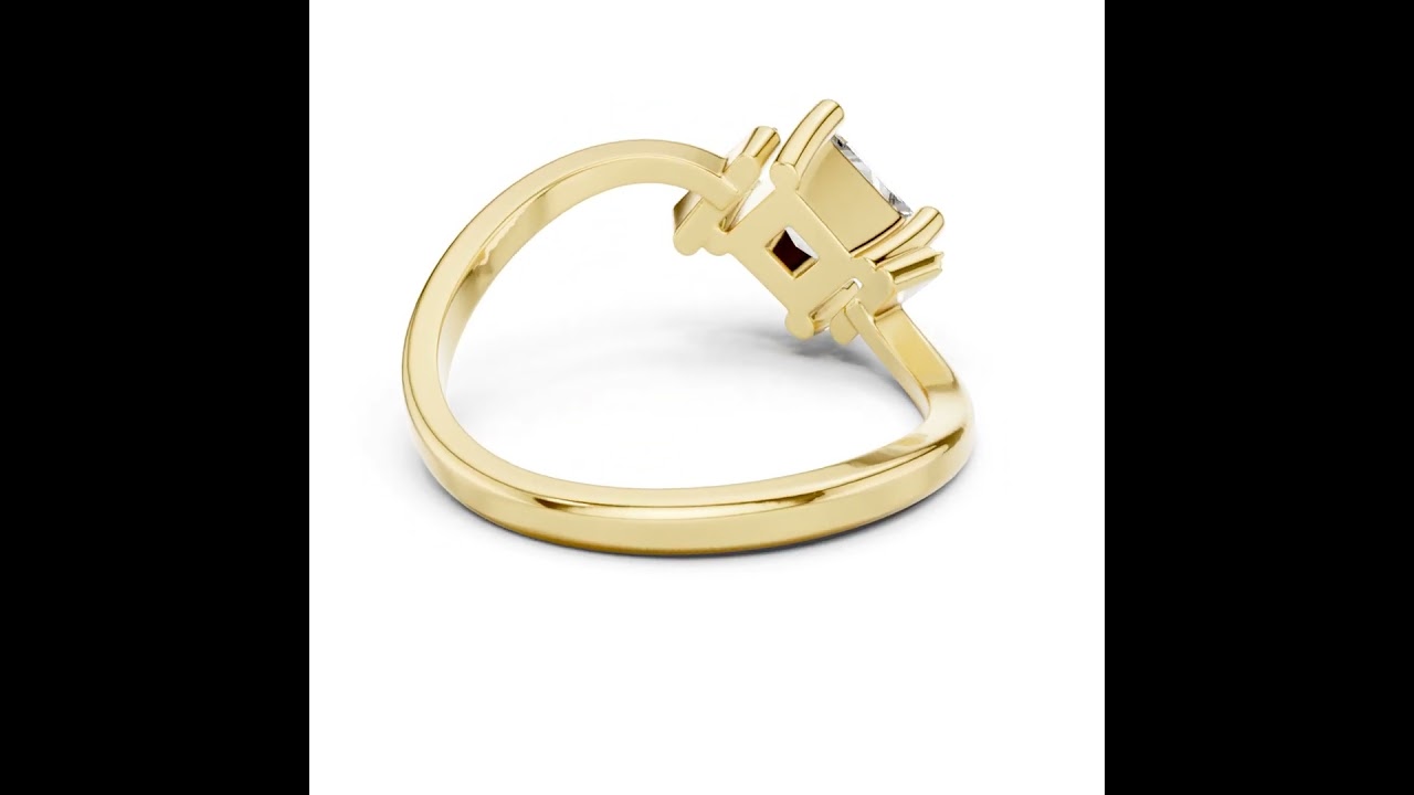 Kite-Set Princess Bypass Accent Ring