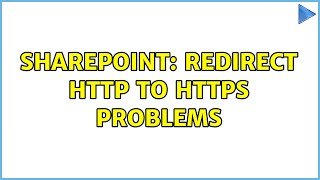 Sharepoint: redirect http to https problems