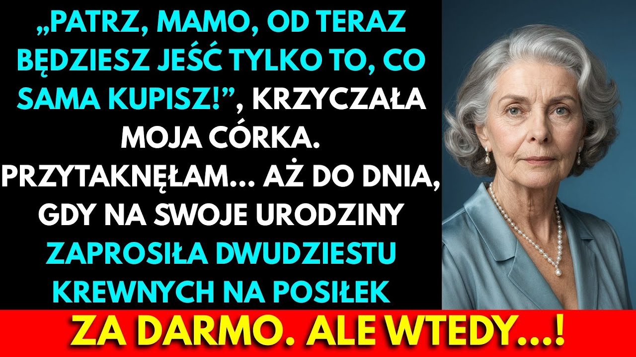 Stałam w kuchni z filiżanką kawy w dłoni, gdy moja 34-letnia córka Justyna rzuciła torebkę szpinaku na blat i powiedziała: „Od teraz będziesz jadła tylko to, co sama kupisz. Mam dość utrzymywania...
