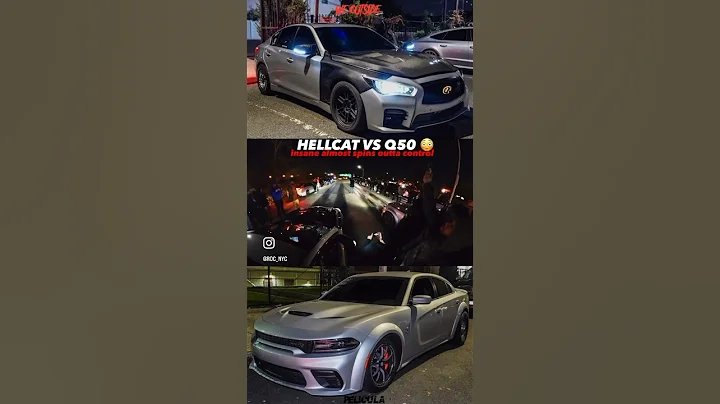 HELLCAT VS Q50 ‼️ #q50 #automobile #carshorts  #carreels #viral  #dodge #streetracing