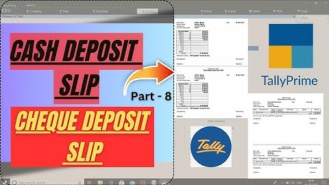 "Tally Prime: Easy Guide to Cheque & Cash Deposit Slips"