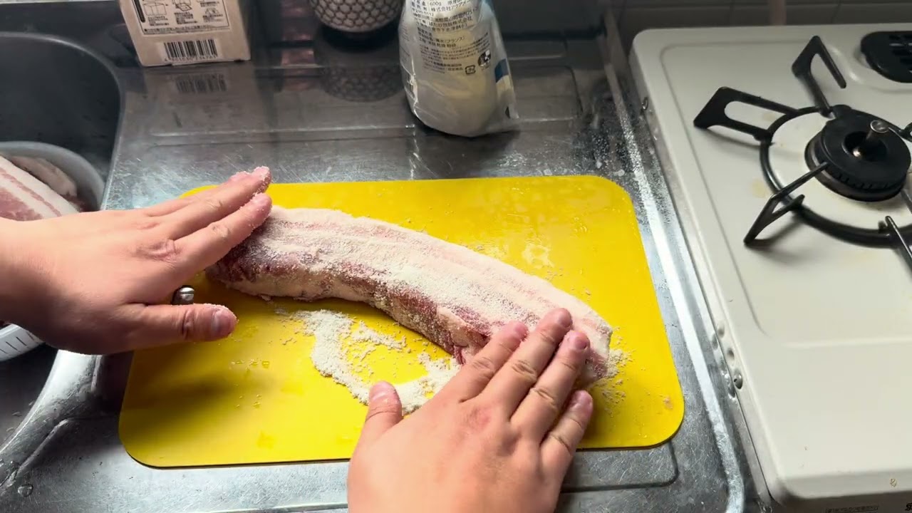 バキシロの自家製パンチェッタ(仕込み編)