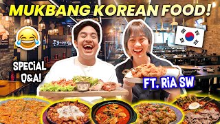 MUKBANG KOREAN FOOD   Q&A FT. RIA SW!