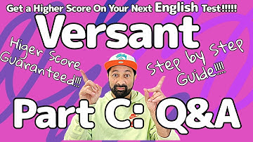🗣️ Master the Versant English Speaking & Listening Test Part C: Questions with Simple Answers!