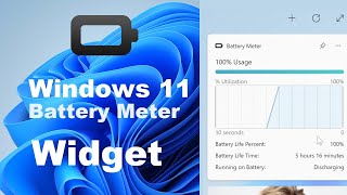 🔋 Introducing Battery Meter Windows 11 Widget - FREE screenshot 3