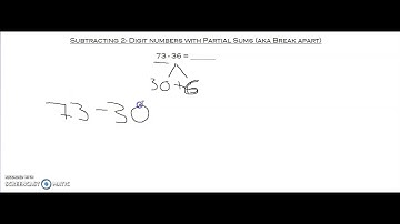 Subtracting 2-digit numbers with Partial Sums (aka Break Apart)