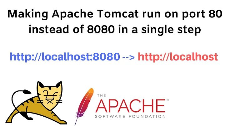 Working: Making Apache Tomcat run on port 80 instead of 8080