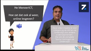 Meneerict Hoe Zat Dat Ook Al Weer, Online Lesgeven Via Teams...