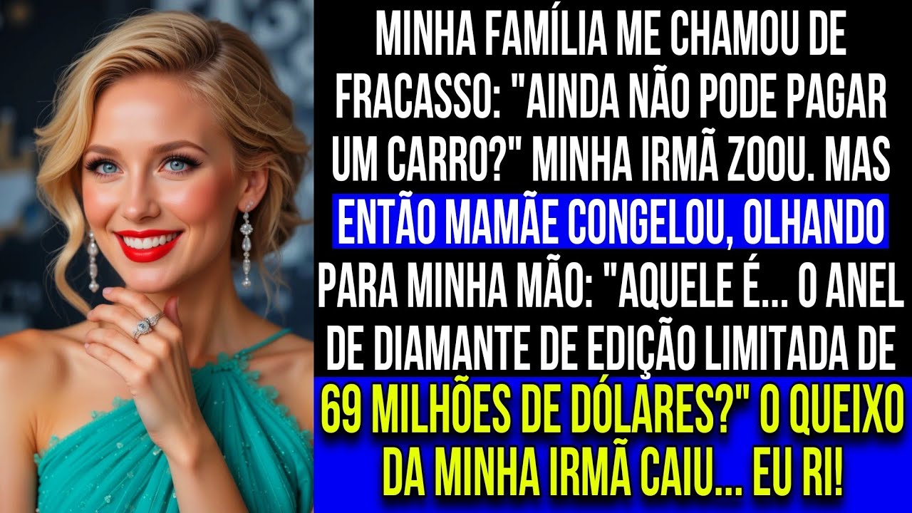 Me chamaram de falida — até que minha mãe viu o anel de US$ 69 milhões na minha mão. Eu só sorri...