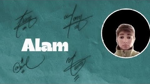Alam signature style#name signature with arooj
