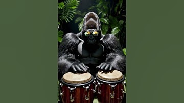 "Gorilla Plays Drums Like a Rockstar! 🦍🥁 | Epic AI-Generated Video"
