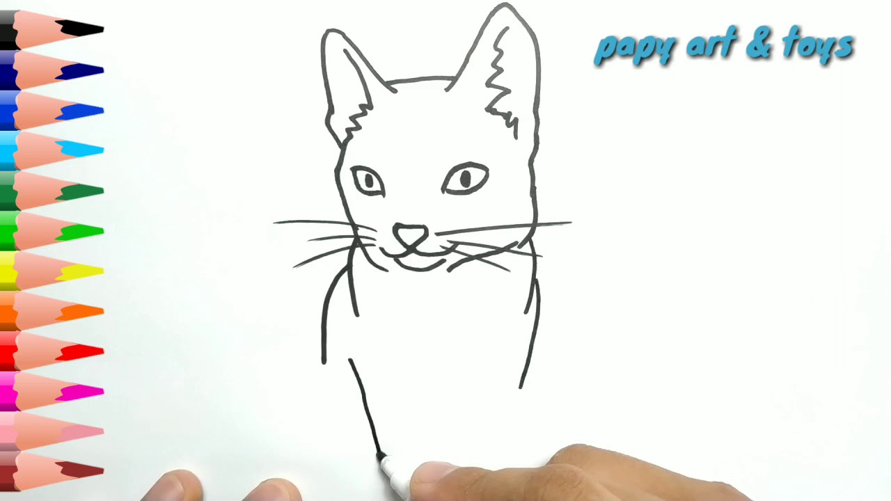 AJAIB belajar cara menggambar Kucing Rex devon mewarnai 