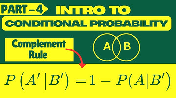 Intro to Conditional Probability |Part -4| Complement in conditional probability P(A