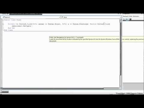 VB 08 TUTORIAL2: Simple Web Browser
