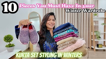 Winter Kurta, Kurta Set, Co-ord Set, Jacket, Poncho, Sweater, Shoes Haul l Dream Simple