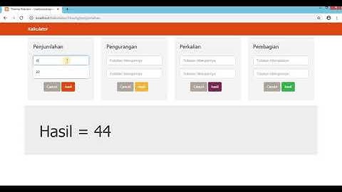 Kalkullator Sederhana Menggunakan CodeIgniter