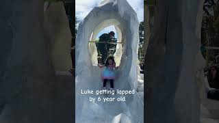 Luke and friend having Fun at San Francisco Zoo playground.