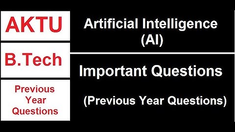 AI Important Questions//Previous Year Question Papers//AKTU