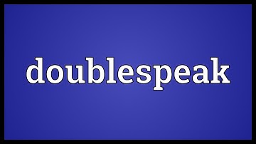 Doublespeak Meaning