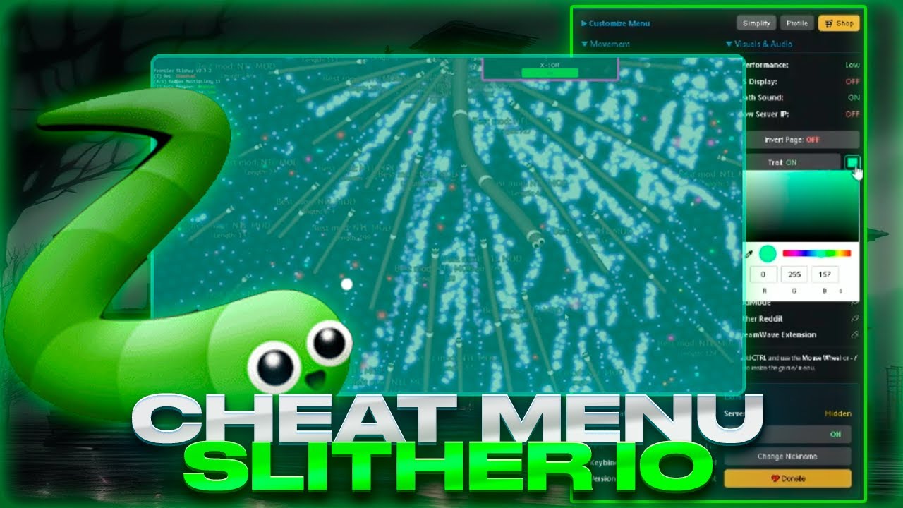 **TOP** Cheat Menu - Slither.Io PC | Best Cheats For Slither Io | Many Functions | FREE Download**