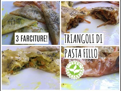 TRIANGOLI DI PASTA FILLO COTTI IN FORNO | 3 farciture