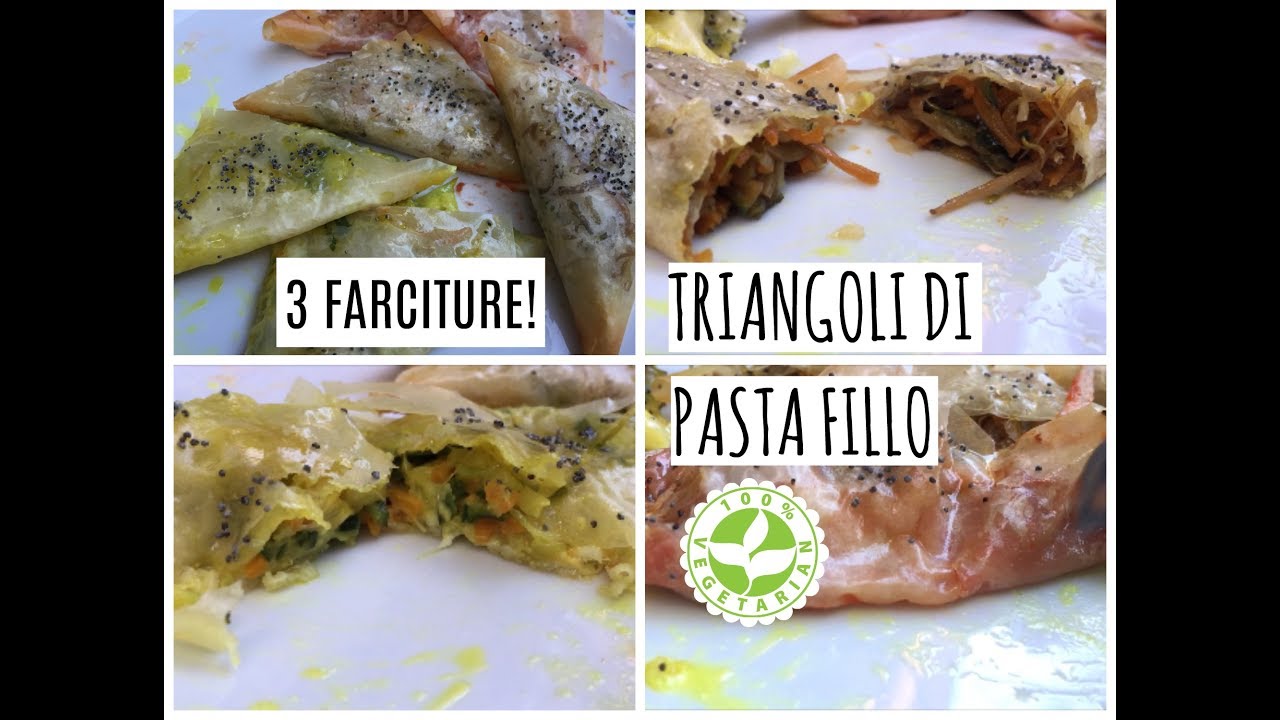 TRIANGOLI DI PASTA FILLO COTTI IN FORNO | 3 farciture