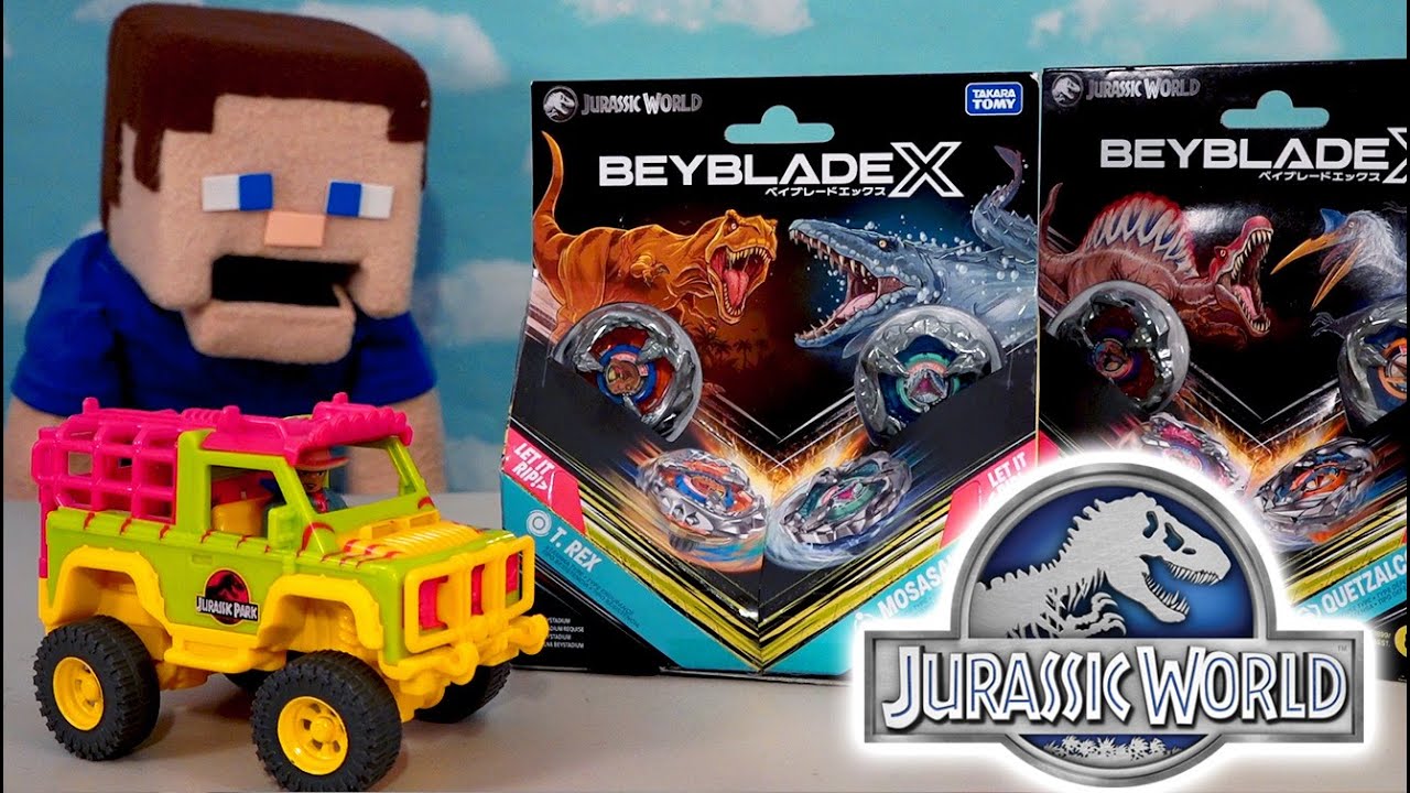 ベイブレード　トランスフォーマー　ジュラシックワールド Amazon.com: Beyblade X Jurassic World Collab T. Rex vs. Mosasaurus