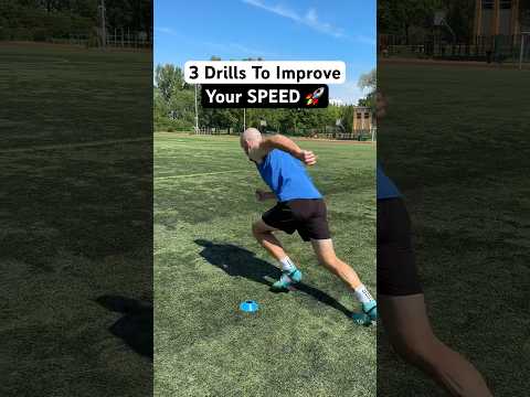 3 Drills To Improve Your SPEED ⚡️ #soccer #football #youtubeshorts