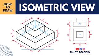 How to Draw Isometric View | Engineering Drawing | Solved Problem 8  @TIKLESACADEMY