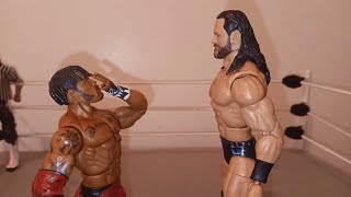 Wes lee vs drew mcintyre FWS universal champion action figure match