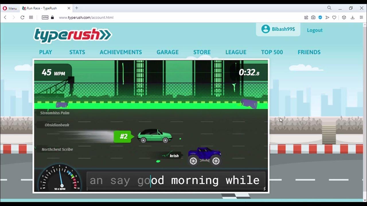 Typing with the speed of 47+ on Typing rush! shorts YouTube