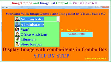 Visual Basic Tutorial: ImageCombo and ImageList- how to Display Image with Combo items in Combobox