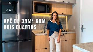 Apartamento minimalista de 34m²