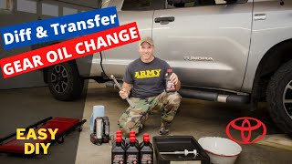 Replacing front and rear Differential oil and Transfer case oil on a 2007 4.7 Toyota Tundra