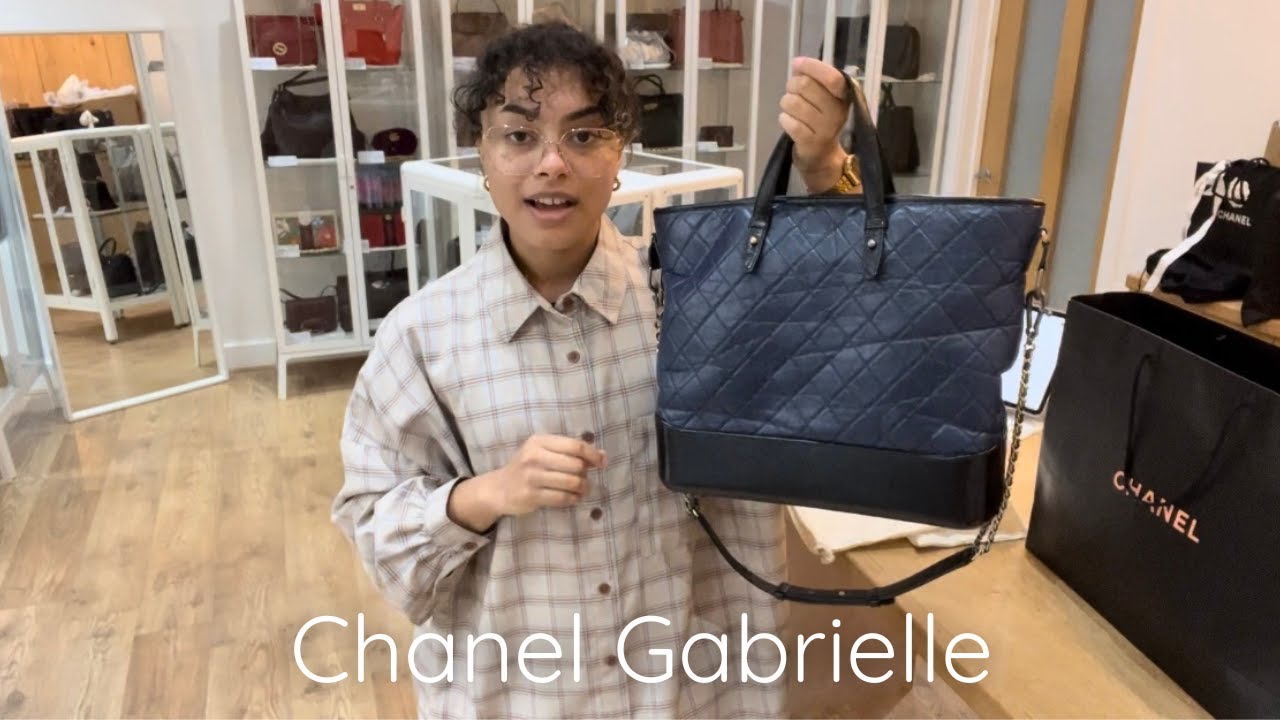 Chanel - Authenticated Gabrielle Handbag - Leather Beige Plain for Women, Very Good Condition